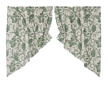 Dorset Green Floral Prairie Swag Set of 2 36x36x18 VHC Brands - The Fox Decor